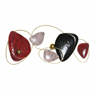 Wall Decoration DKD Home Decor Red Black Golden Metal (123 x 10 x 65 cm)