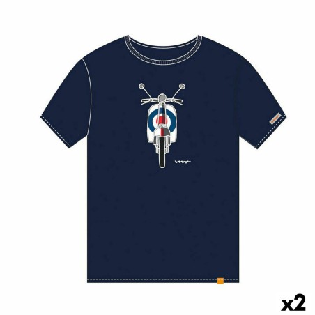 Short Sleeve T-Shirt Cállate la Boca Navy Blue Motorbike XL (2 Units)