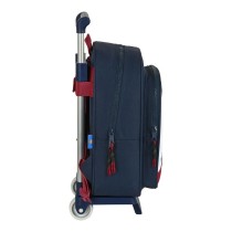 School Rucksack with Wheels F.C. Barcelona Corporativa Blue Maroon (27 x 33 x 10 cm)