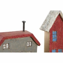 Figurine Décorative DKD Home Decor Multicouleur Fer Maisons (60 x 10 x 24 cm)