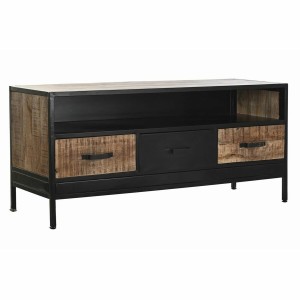 TV furniture DKD Home Decor Brown Black 125 x 40 x 55 cm