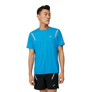 Herren Kurzarm-T-Shirt Asics Life-Show Blau