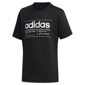 Kurzarm-T-Shirt für Kinder Adidas Brilliant Basics Schwarz