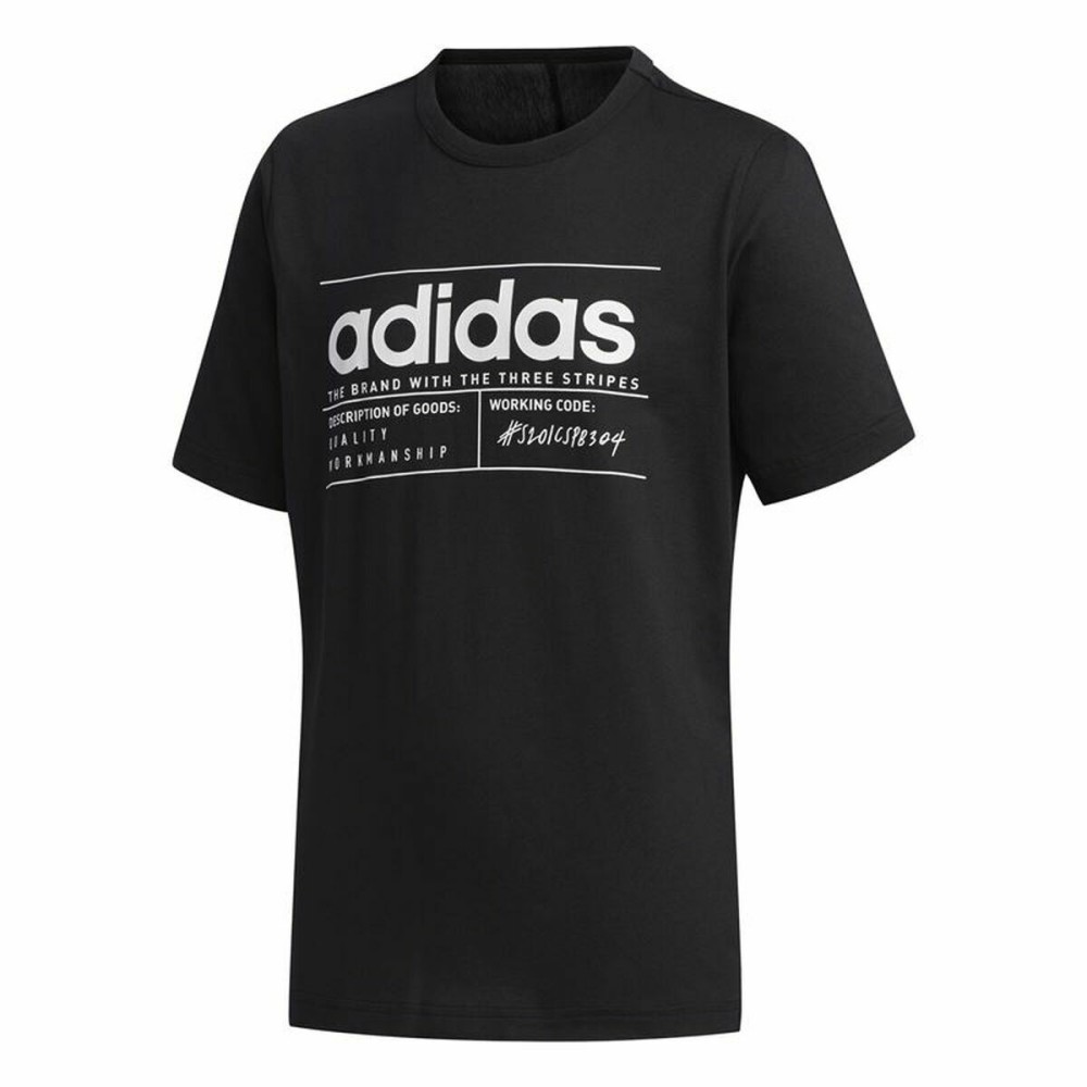 Child's Short Sleeve T-Shirt Adidas Brilliant Basics Black