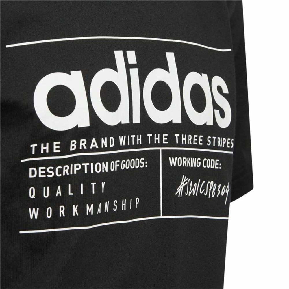 Child's Short Sleeve T-Shirt Adidas Brilliant Basics Black