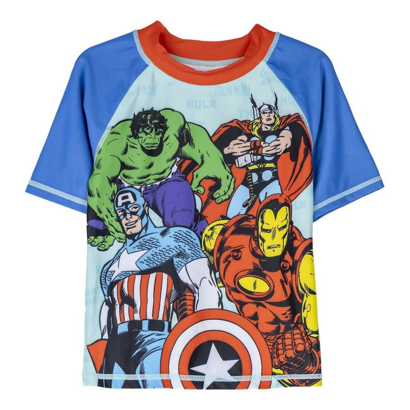 Bathing T-shirt The Avengers Blue