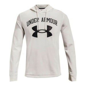 Sweat à capuche homme Under Armour Rival Fleece Big Logo Blanc