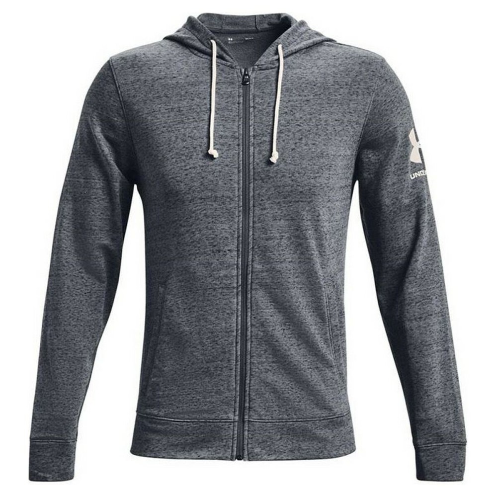 Sportjackefür Herren Under Armour Terry Schwarz Dunkelgrau