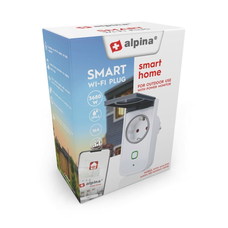 Intelligenter Stecker Alpina Smart Home Außenbereich Wi-Fi 230 V 16 A