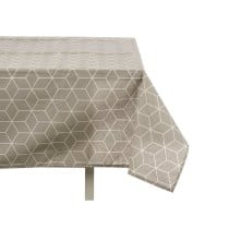 Nappe Abstrait Gris toile Blanc (140 x 180 cm)