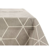 Tablecloth Abstract Grey Thin canvas White (140 x 180 cm)