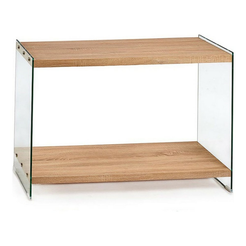 Eingangsbereich Braun Durchsichtig Glas Holz MDF 40 x 76 x 120 cm