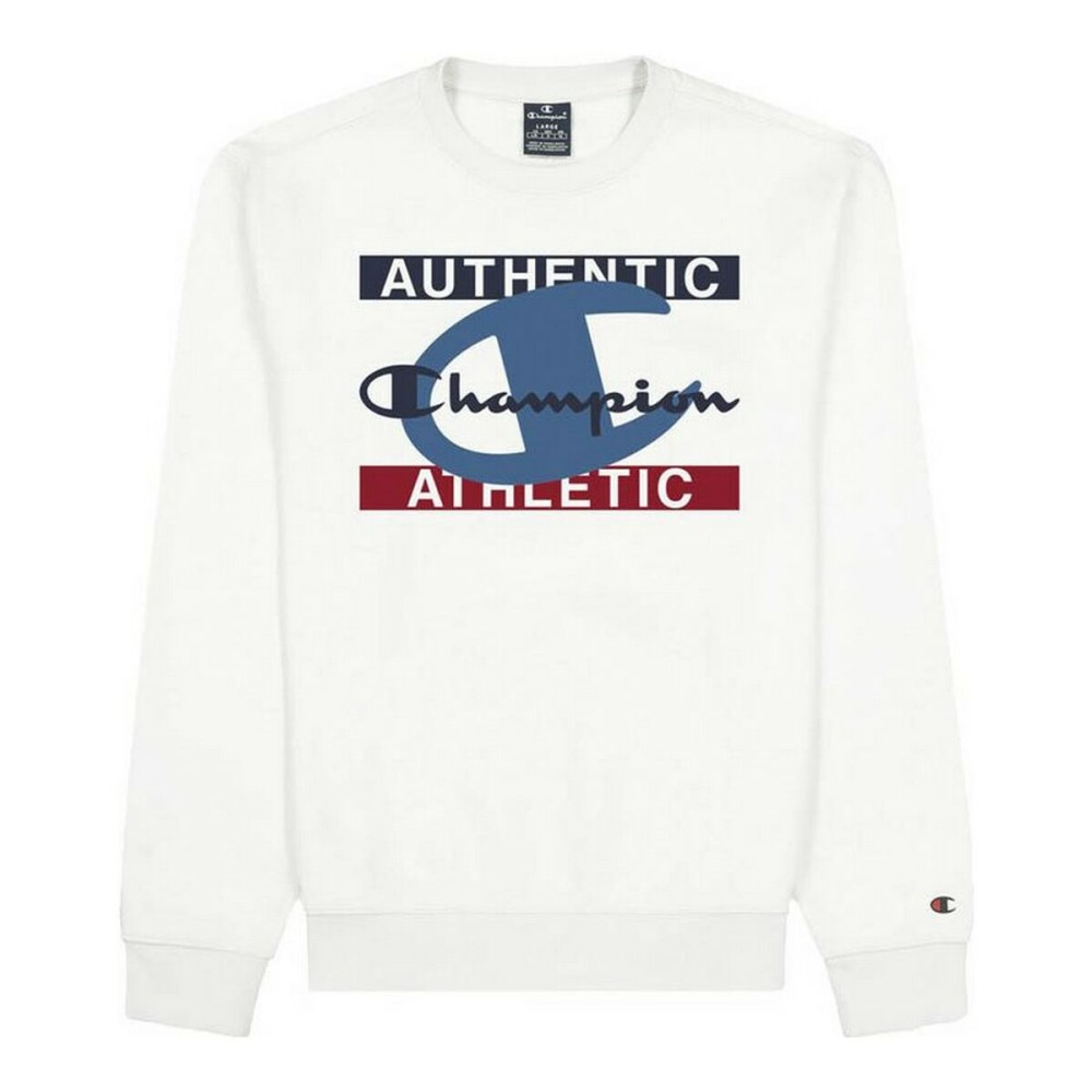 Men’s Sweatshirt without Hood Champion Authentic Athletic White