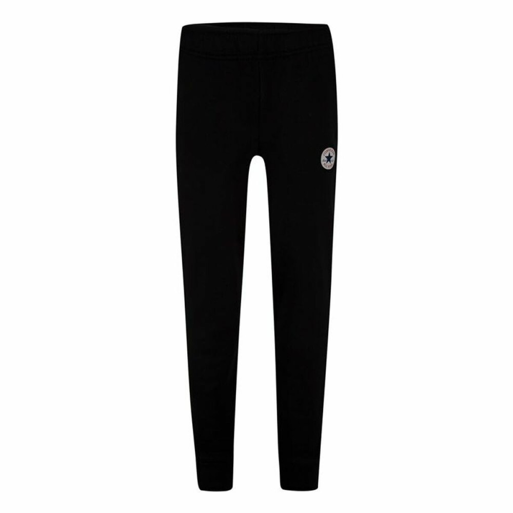 Children's Tracksuit Bottoms Converse Fleee Chuck Taylor Patch Jogger B Black Children