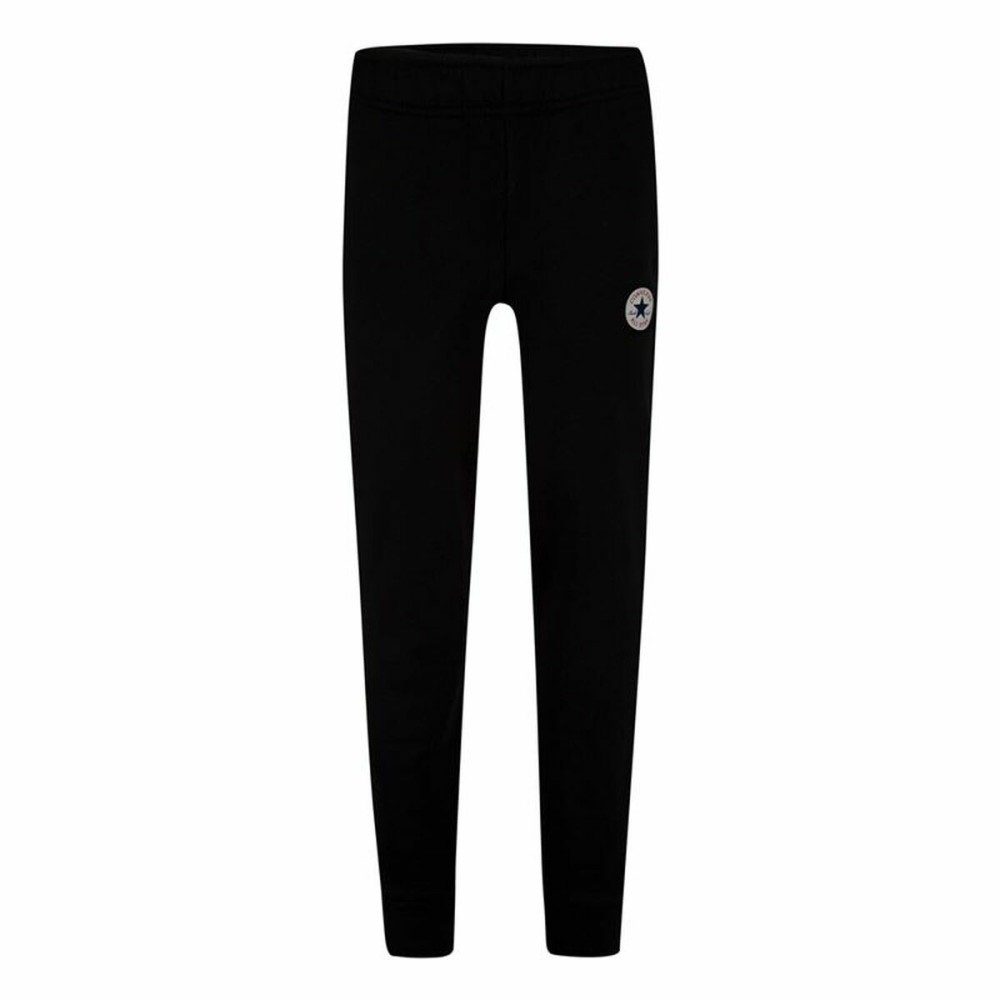 Children's Tracksuit Bottoms Converse Fleee Chuck Taylor Patch Jogger B Black Children