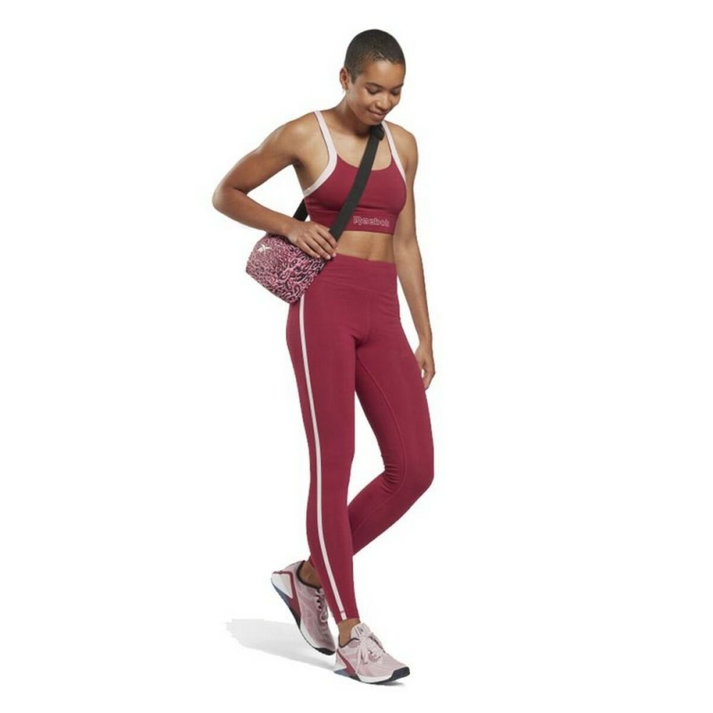 Leggings de Sport pour Femmes Reebok  Pping Cotton W Rouge foncé