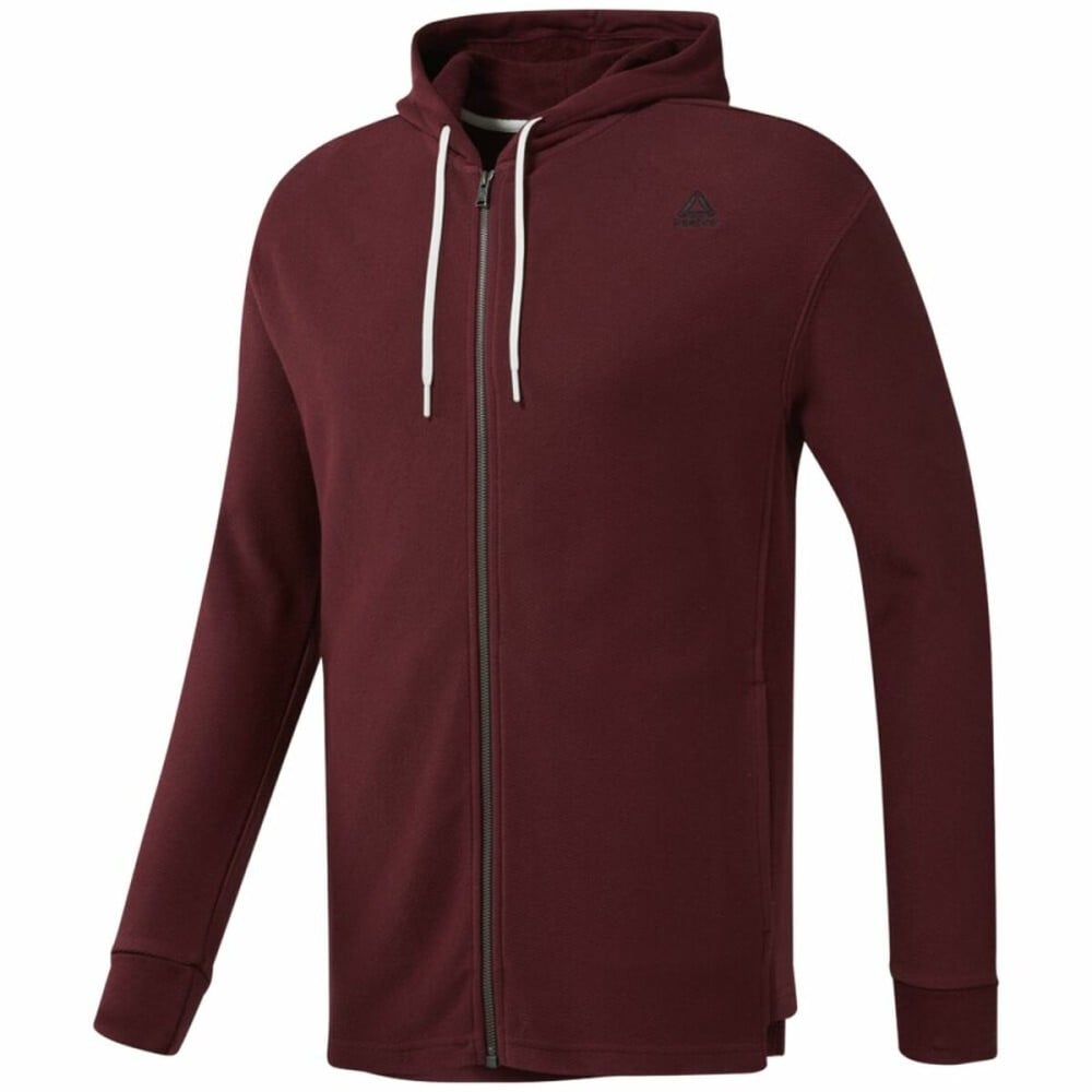 Men’s Hoodie Reebok TE TWILL FZ HOODIE EC079 Maroon