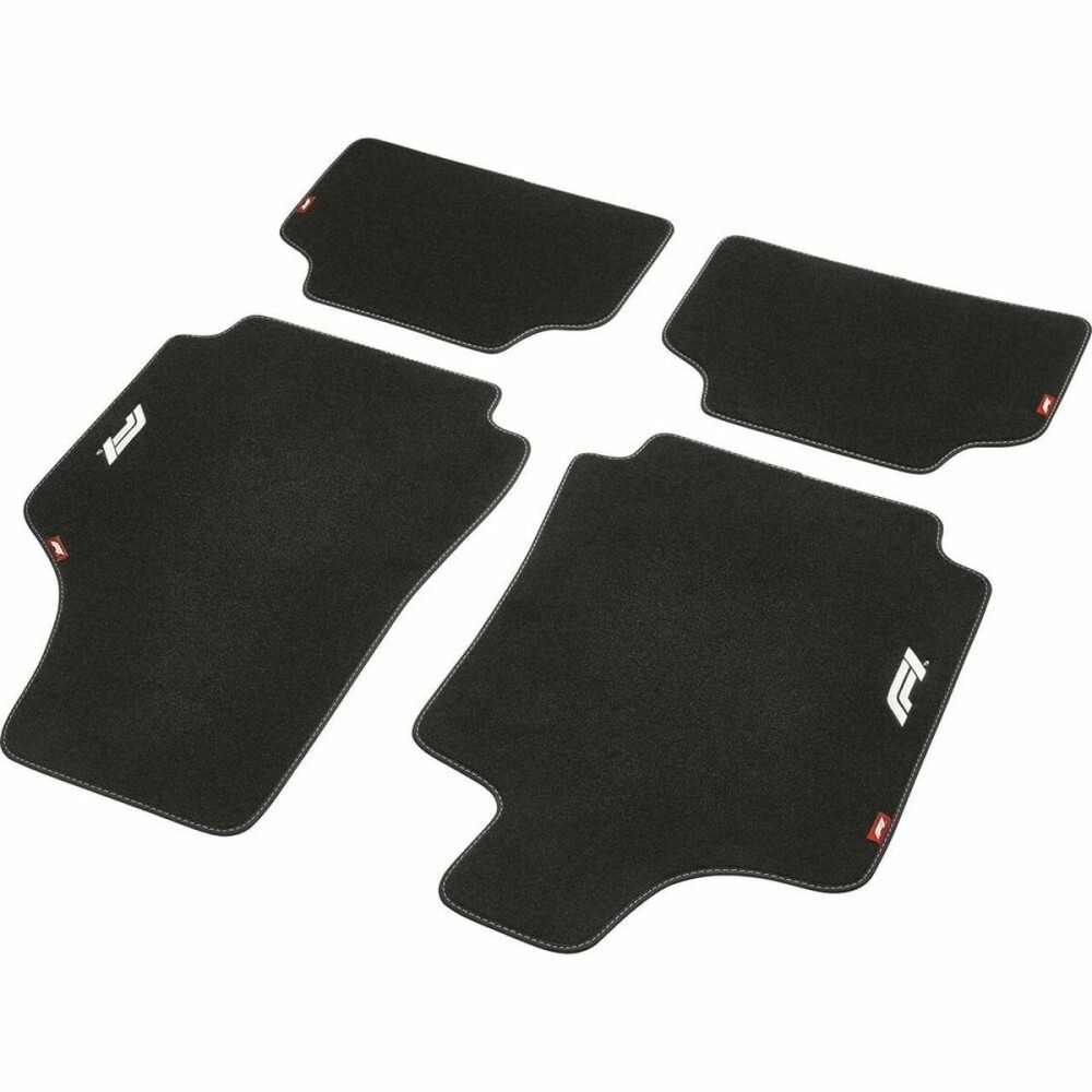 Set de tapis de voitures FORMULA 1 CM580 Noir/Blanc 4 uds