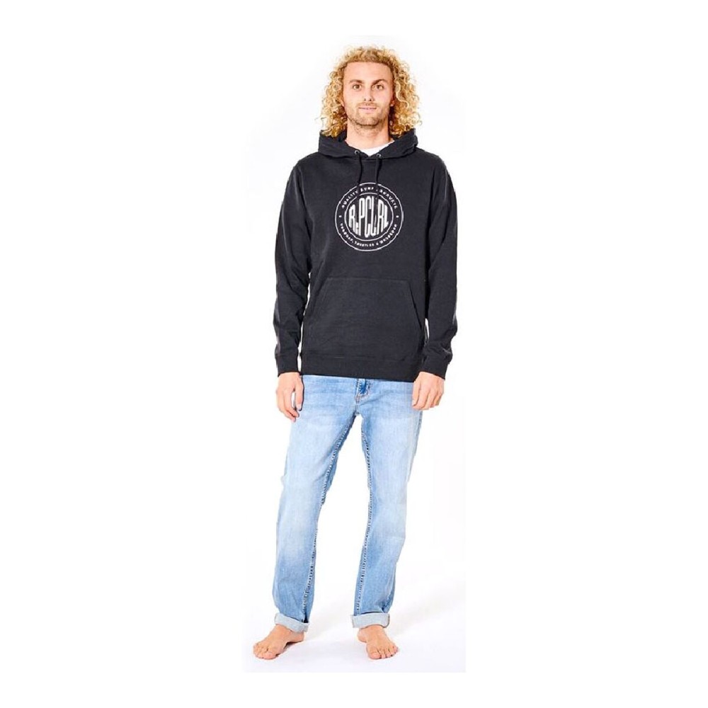 Sweat sans capuche homme Rip Curl Tapler Bleu foncé Noir