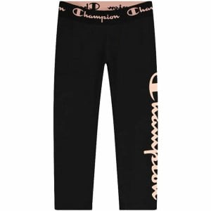 Leggings de Sport pour Femmes Champion Quick-Dry Script Logo Crop Noir