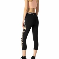 Sport leggings for Women Champion Quick-Dry Script Logo Crop Black