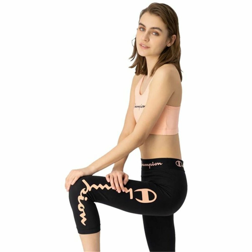 Sport leggings for Women Champion Quick-Dry Script Logo Crop Black