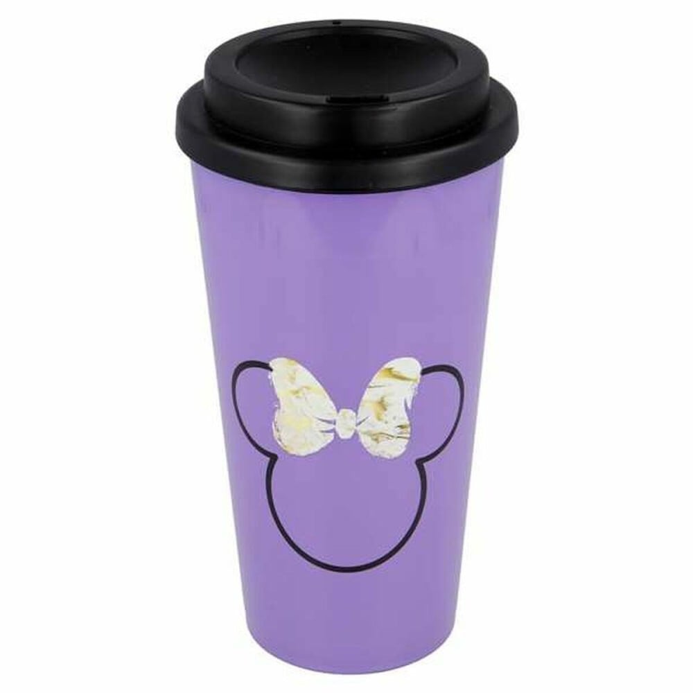 Glass with Lid Minnie Mouse 01049 (520 ml)