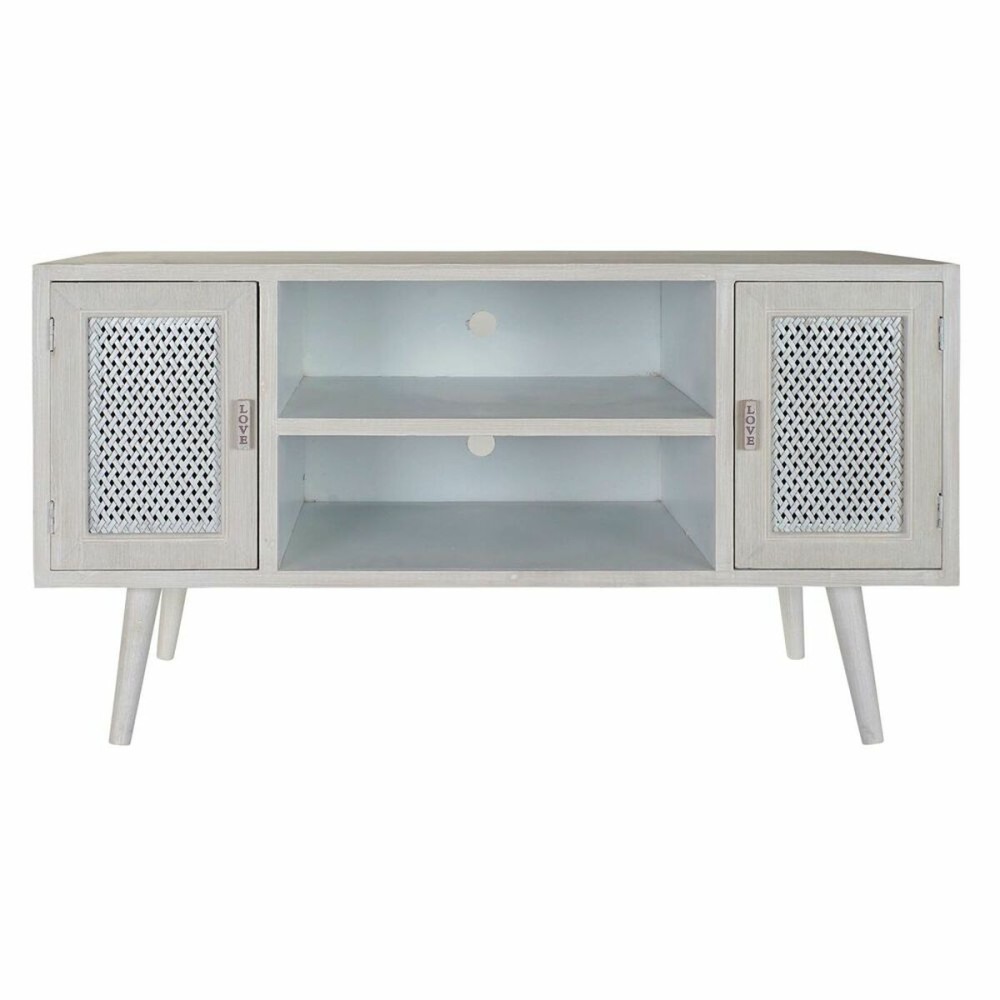 Meubles de télévision DKD Home Decor Blanc Bois MDF (110 x 61 x 41 cm)