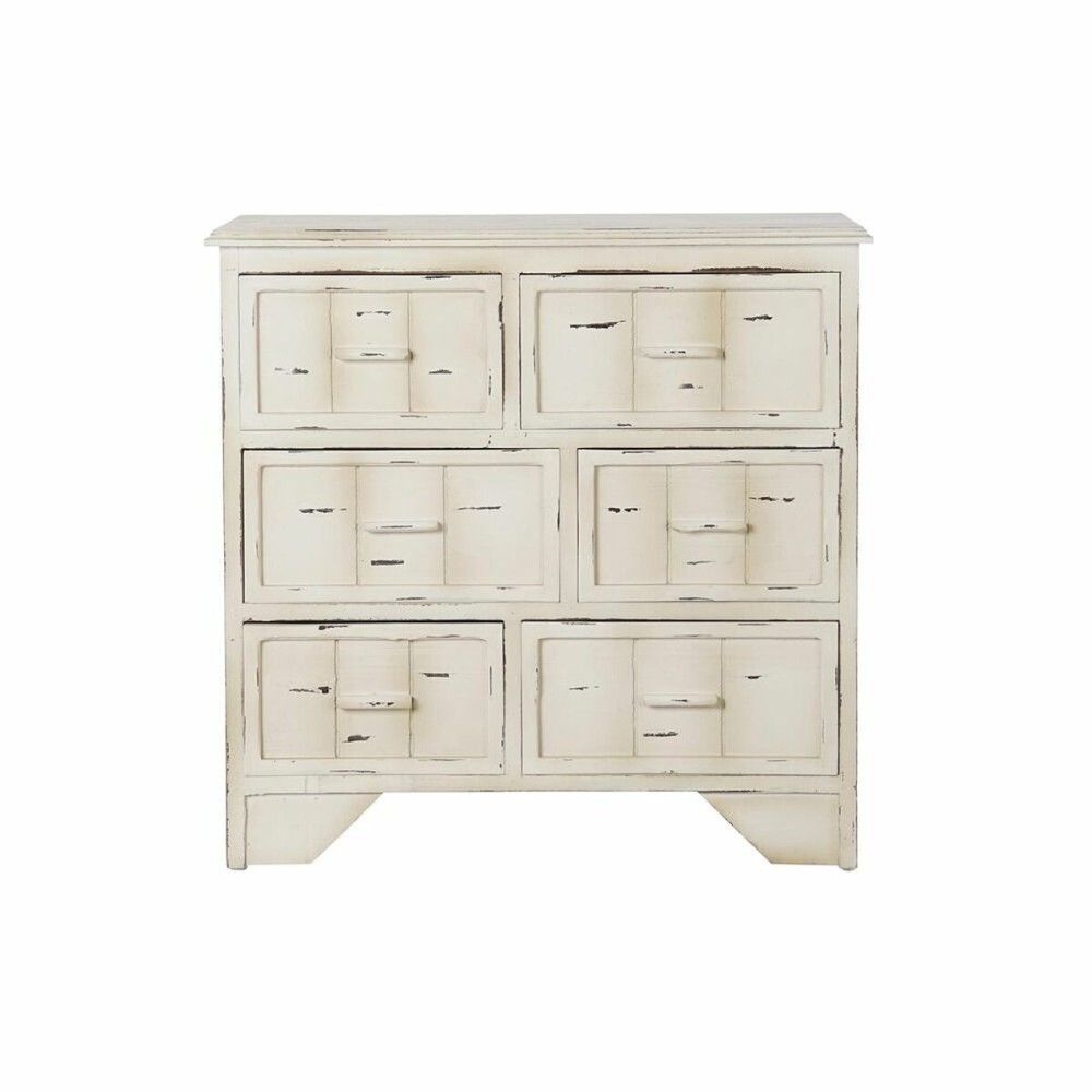 Caisson à Tiroirs DKD Home Decor Blanc Multicouleur Bois Métal Bois MDF 30 x 40 cm 76 x 35 x 74 cm