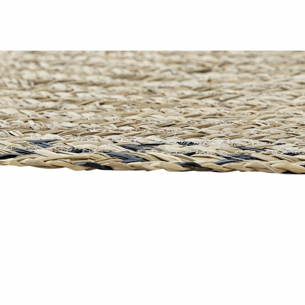 Carpet DKD Home Decor 140 x 0,5 x 140 cm Natural Polyester Bicoloured Tropical