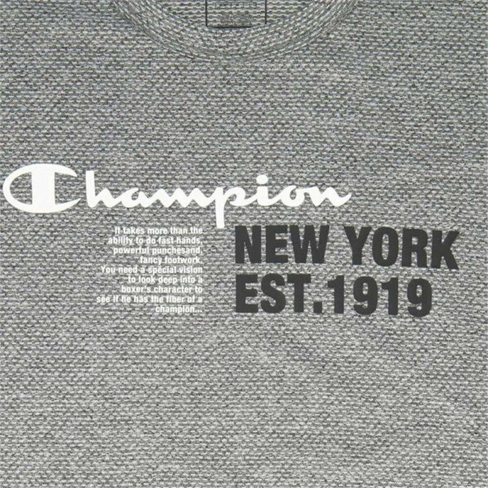 Men’s Short Sleeve T-Shirt Champion  Crewneck Dark grey