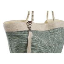 Beach Bag DKD Home Decor Brown Green Beige Mint Fibre 43 x 10 x 28 cm (2 Units)