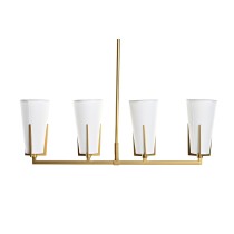 Deckenlampe DKD Home Decor Kristall Gold Metall Weiß (67 x 14 x 22 cm)