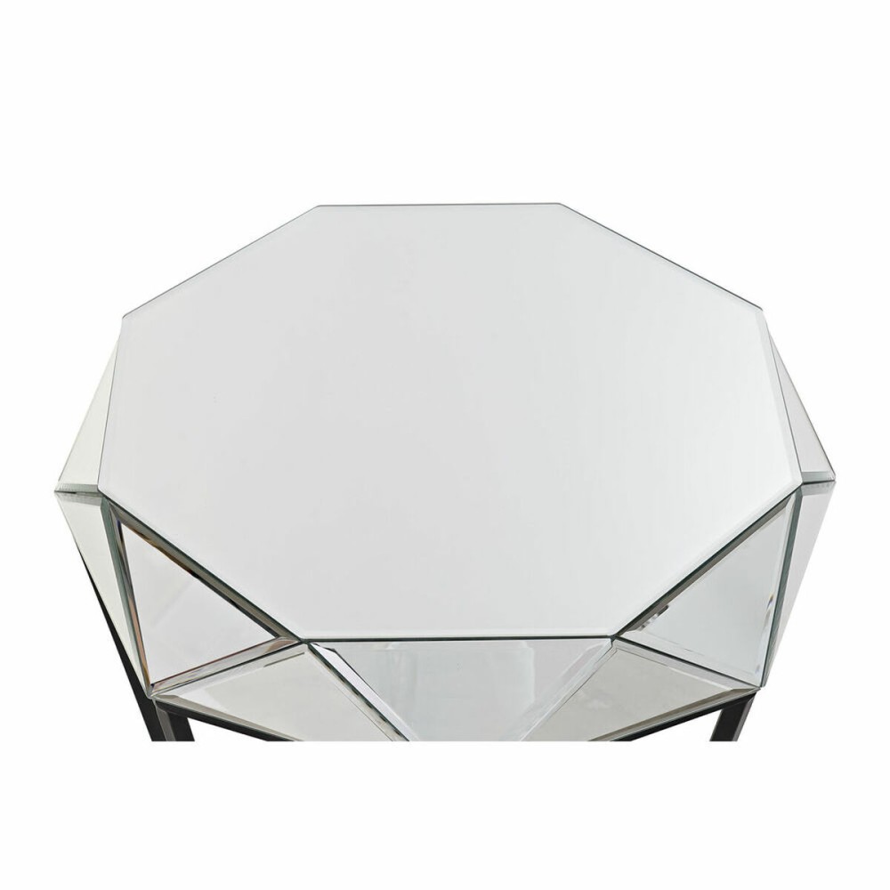 Table d'appoint DKD Home Decor Noir Métal Miroir 50 x 50 x 55 cm