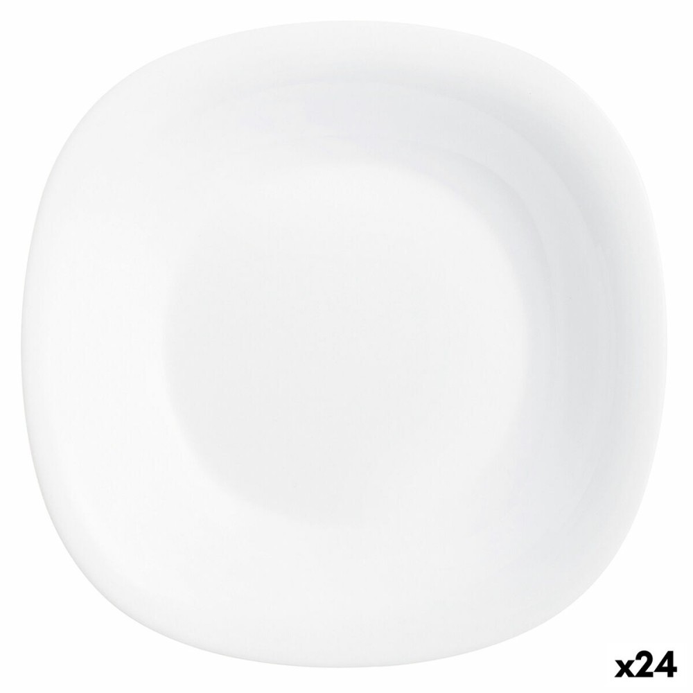 Assiette creuse Luminarc Carine Blanc verre (Ø 23,5 cm) (24 Unités)