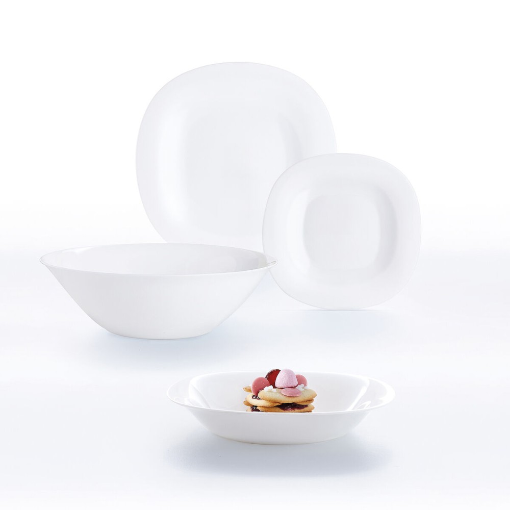 Deep Plate Luminarc Carine White Glass (Ø 23,5 cm) (24 Units)