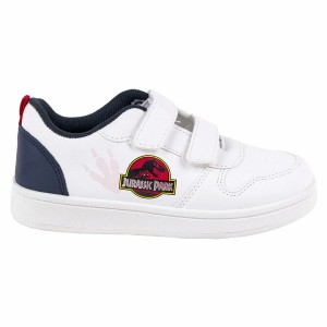 Chaussures de Sport pour Enfants Jurassic Park Velcro Blanc