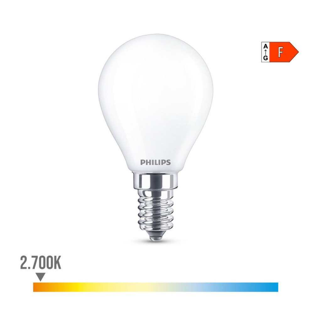 Lampe LED Philips F 40 W 4,3 W E14 470 lm 4,5 x 8,2 cm (2700 K)