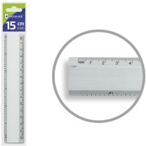 Ruler Bismark Silver Aluminium 15 cm (40 Units)