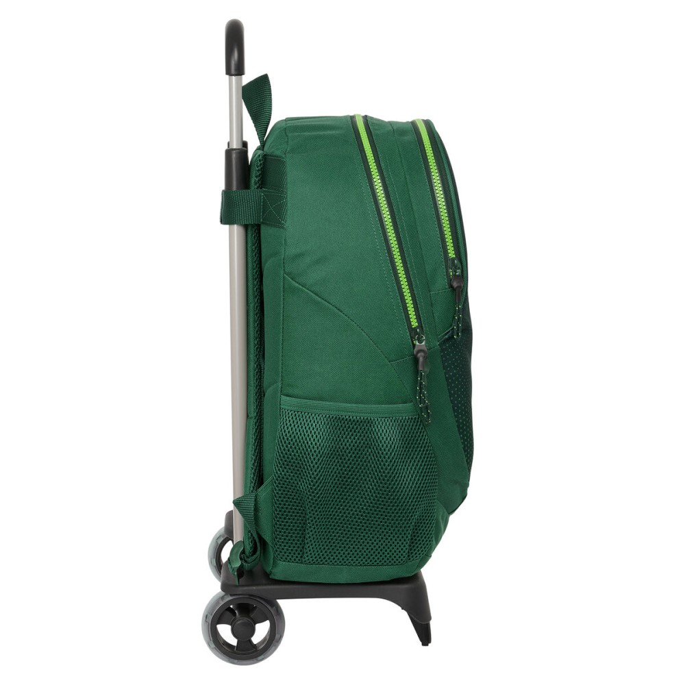 School Rucksack with Wheels Real Betis Balompié Green 30 x 43 x 14 cm