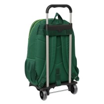 School Rucksack with Wheels Real Betis Balompié Green 30 x 43 x 14 cm