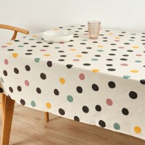 Fleckenabweisende Tischdecke Belum CUZCO Weiß Bunt 180 x 250 cm Punkte XL