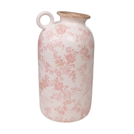 Vase Romimex Beige Pink Porcelain 14 x 27 x 14 cm With handle