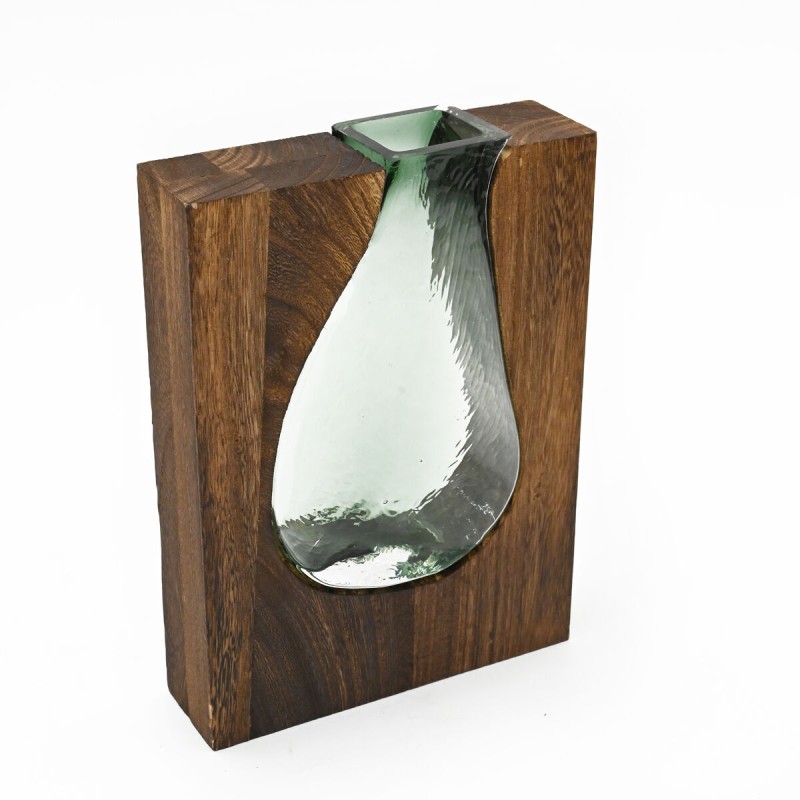 Vase Romimex Marron Vert verre 18 x 24 x 6 cm