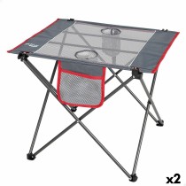 Folding Table Aktive Camping Grey 62 x 50 x 50 cm (2 Units)