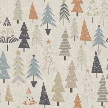 Fleckenabweisende geharzte Tischdecke Belum Merry Christmas Bunt 150 x 150 cm