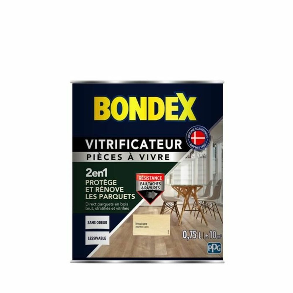 Vernis vitrifiant Bondex Parquet Satiné Incolore 750 ml