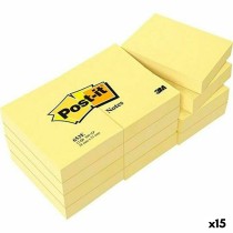 Schein Notizblock Post-it 38 x 51 mm Gelb (15 Stück)