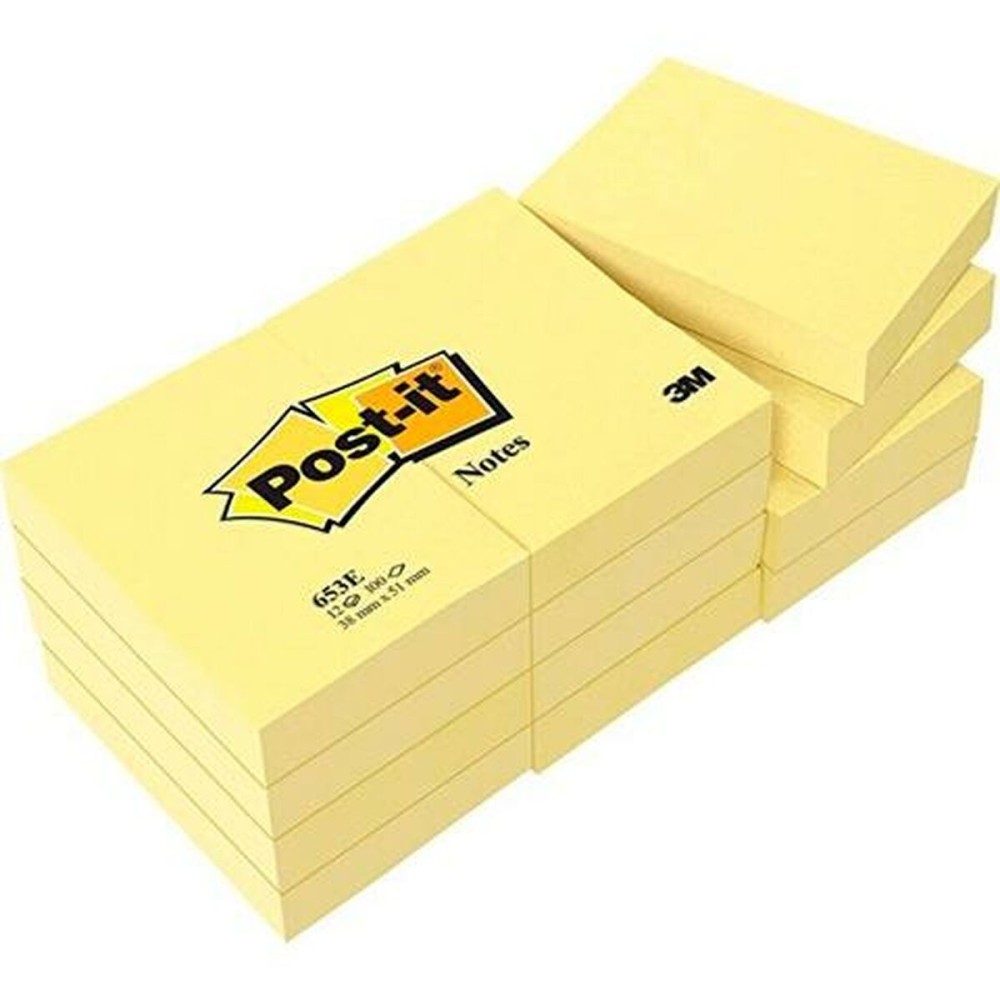 Bloc de Notes Post-it 38 x 51 mm Jaune (15 Unités)