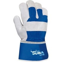 Arbeitshandschuhe JUBA Rindsleder Spaltleder Blau Canvas-Stoff